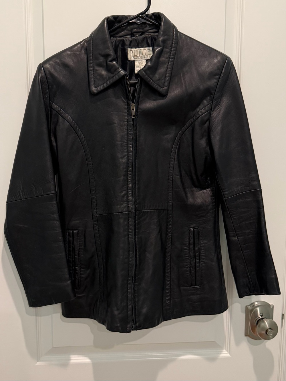 Petite Sophisticate 100% Genuine Leather Jacket Black 80’s So Soft Petite S